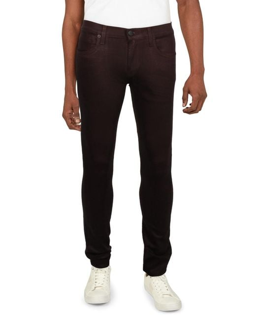 J Brand Black Mick Coated Color Wash Skinny Jeans for men