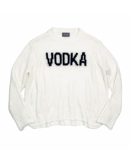 Wooden Ships Vodka Crewneck Sweater In White