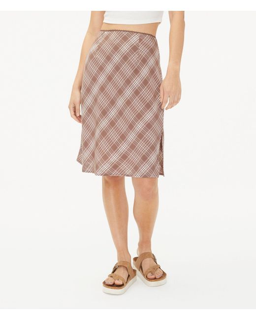 Plaid High-waisted Slip Skirt | Lyst