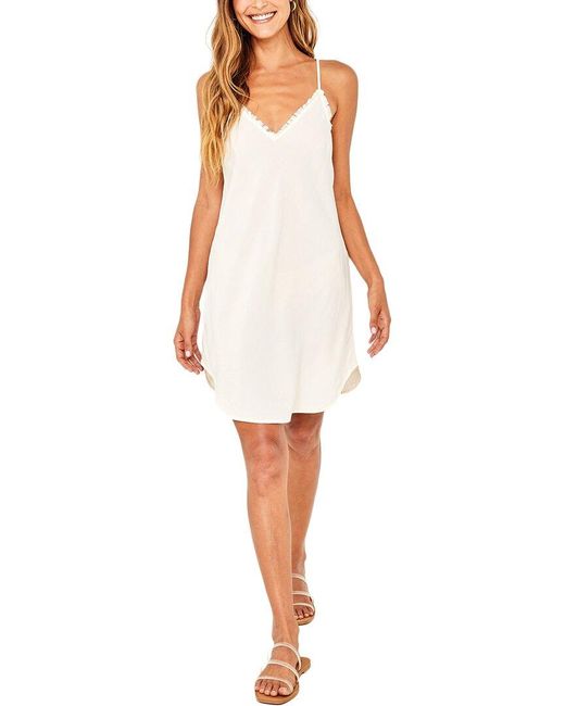 Bella Dahl White Frayed Cami Dress