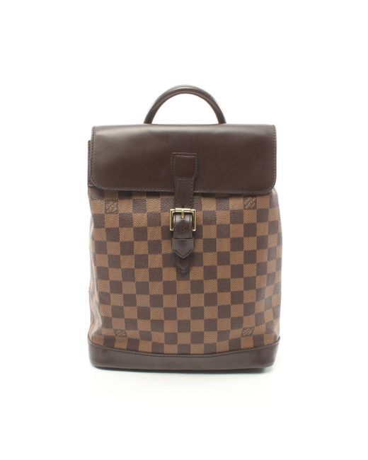 Louis Vuitton Brown Soho Damier Ebene Backpack Rucksack Pvc Leather
