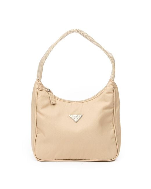 Prada Mini Hobo Bag in Natural Lyst