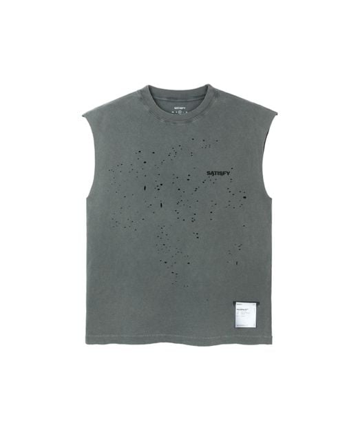 Satisfy Gray Mothtech Muscle Tee for men