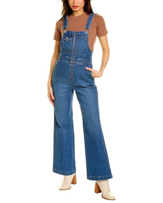 Madewell Blue High-rise Loose Flare Overall