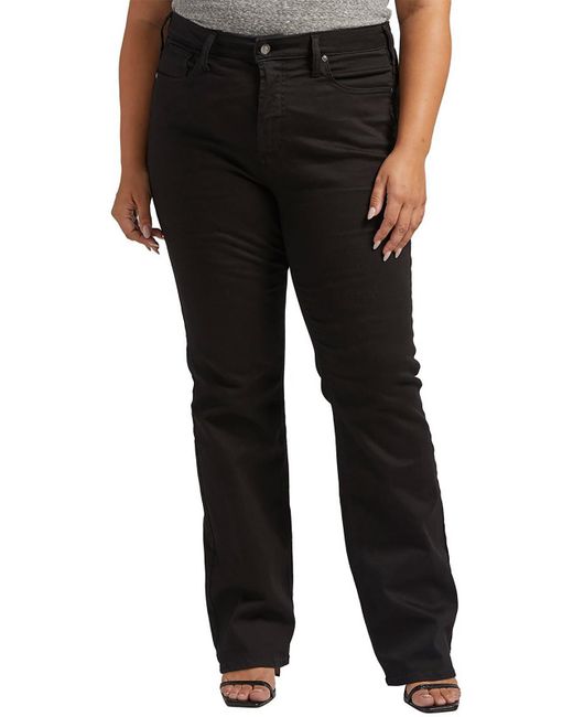 Silver Jeans Co. Black Plus High Rise Infinite Fit Bootcut Jeans