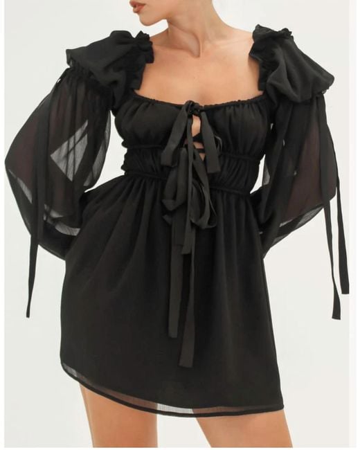 Rumored Black Macbeth Mini Dress