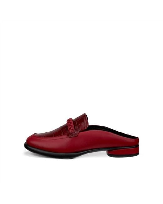 Ecco Red Sculpted Lx Braid Mule