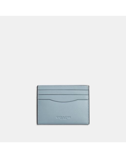 Coach Outlet Leather Slim Id Card Case In Blue For Men Lyst