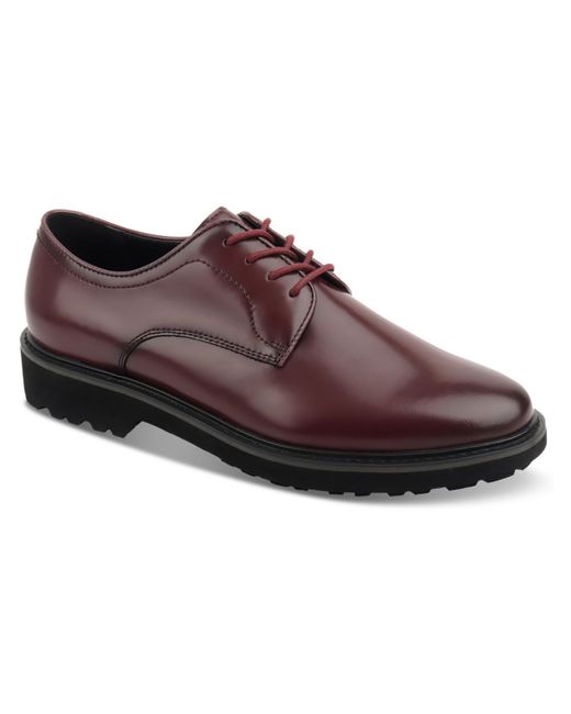 INC Brown Callan Leather Lace-up Oxfords for men