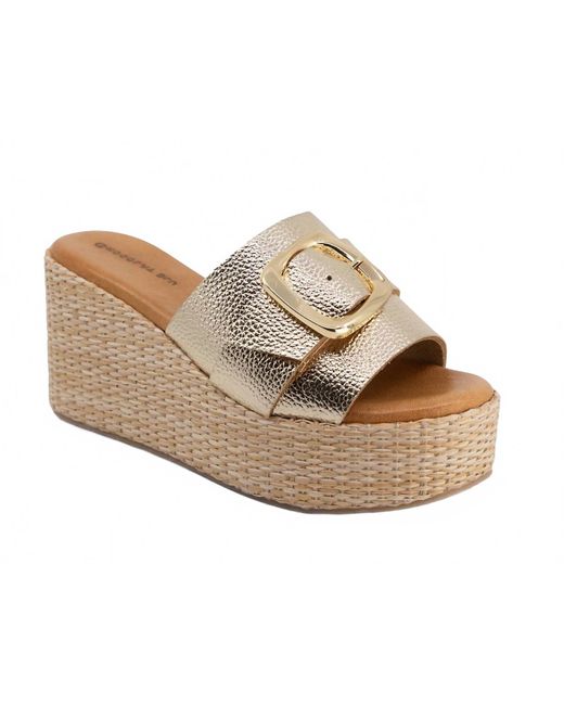 Chocolat Blu Metallic Jana Wedge Sandal