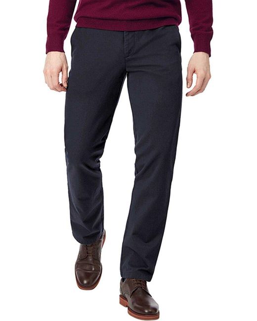 Charles Tyrwhitt Blue Slim Fit Flat Front Soft Washed Chinos for men