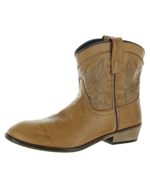 Dingo Brown Leather Ankle Cowboy