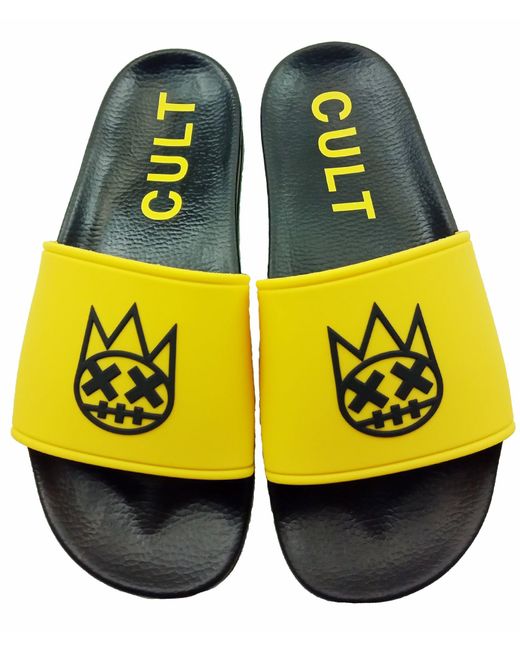 Cult Of Individuality Yellow Cult Slide In Black for men