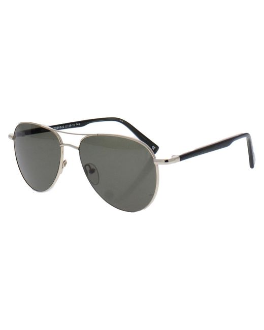 Le Specs Black Savage Uv Protection Brow Bar Aviator Sunglasses for men