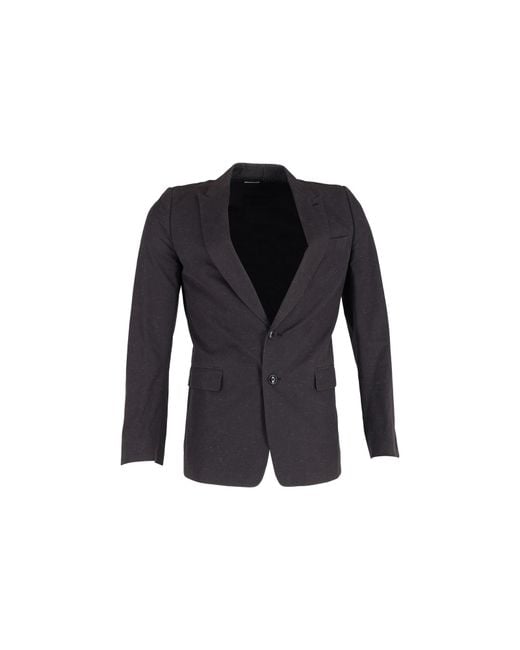 Dries Van Noten Blue Single-Breasted Wool Blazer for men