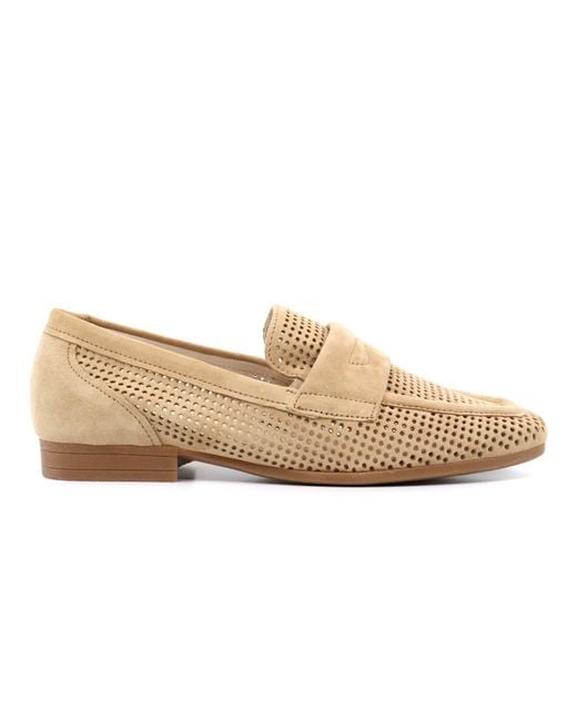 Gabor Natural Perforated Loafer
