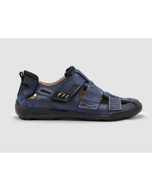KCR Group Blue Leather Sandals for men
