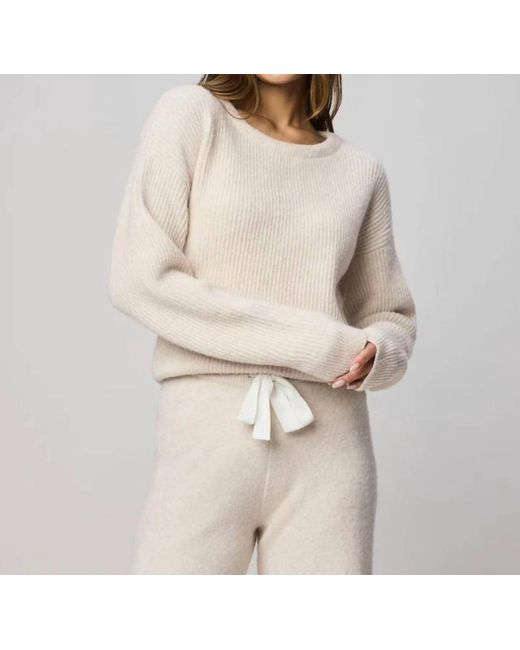 Splendid Natural Stassi Satin Tie Sweater