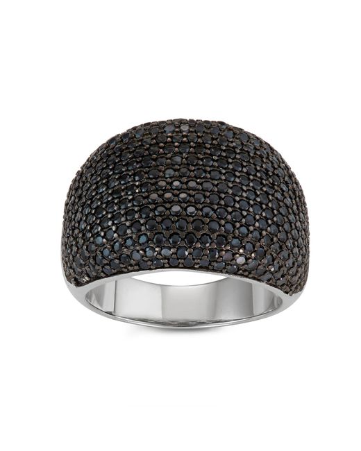 Ivy Sharpe Black Plated Cubic Zirconia Pave Ring