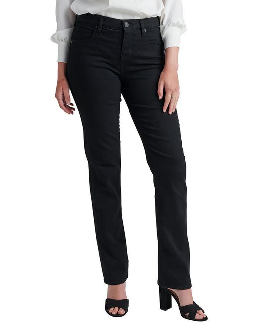 Jag Jeans Black Ruby Mid-rise Stretch Straight Leg Jeans
