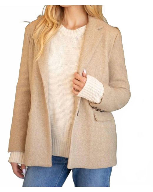 Voya Natural Double Button Wool Tailered Jacket