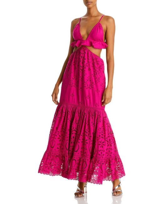 Rococo Sand Pink Sasha Cut-out Long Maxi Dress