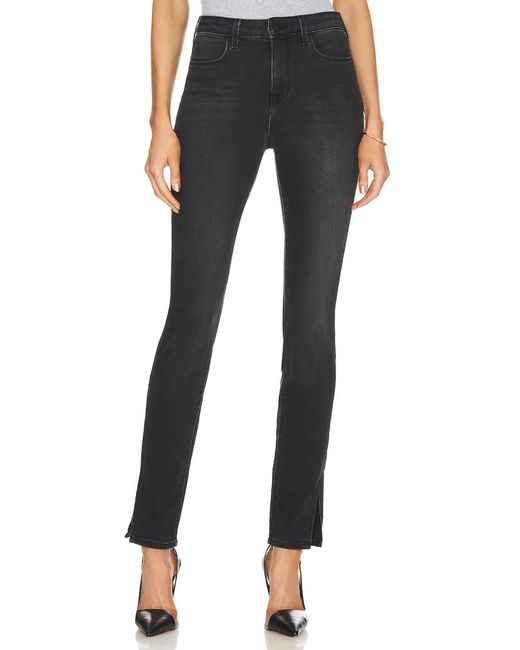 L'Agence Black Josie High Rise Skinny Split Jean