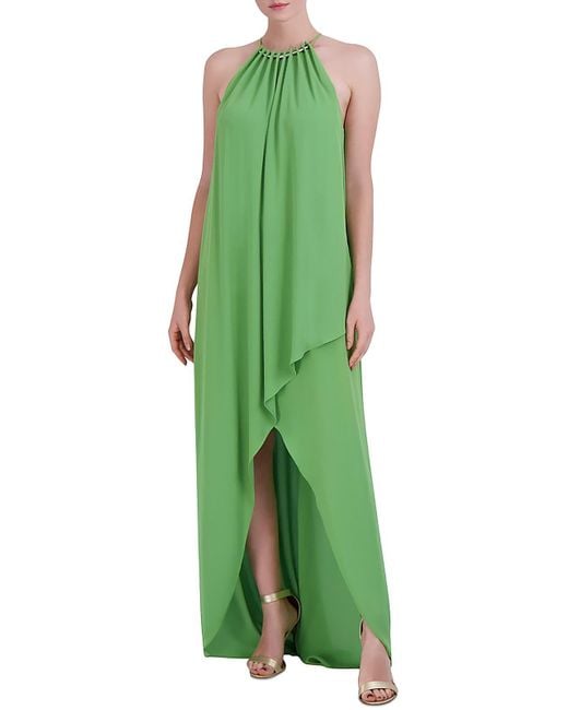 BCBGMAXAZRIA Green Formal Hi-low Evening Dress