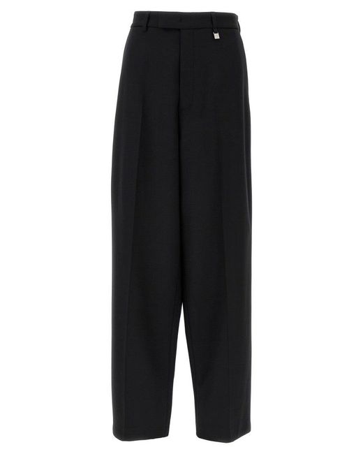 GIUSEPPE DI MORABITO Black Straight Leg Stretch Wool Trousers