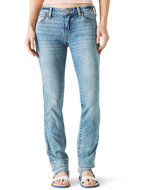 Lucky Brand Blue Sweet Mid-rise Ankle Straight Leg Jeans