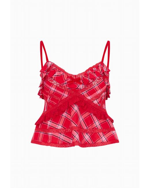 LoveShackFancy Red Sormina Top