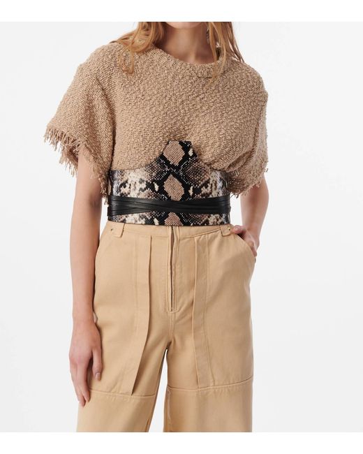 IRO Brown Sylva Knitted Top