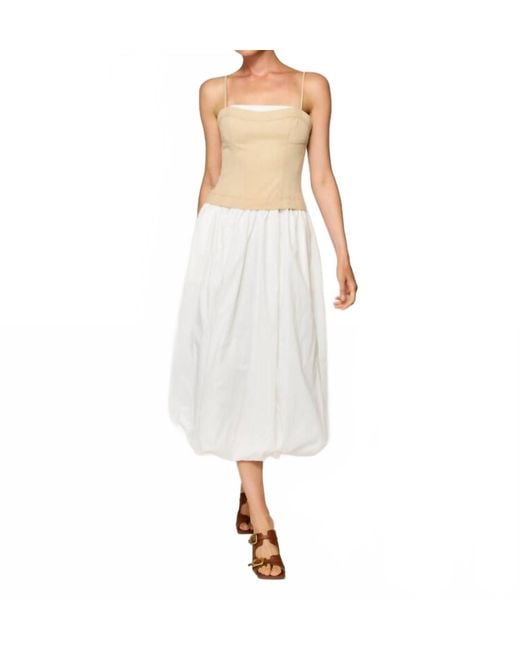 Line & Dot White Anthia Midi Dress