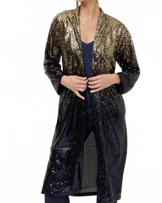 Johnny Was Black Selya Sequin Duster Jacket