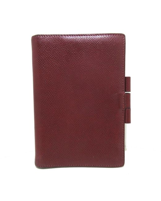 Hermès Purple Leather Wallet (pre-owned) for men