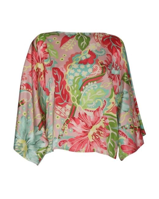 Clips White Floral Pattern Blouse