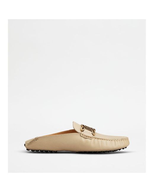 Tod's Natural Gommino Mule Shoes