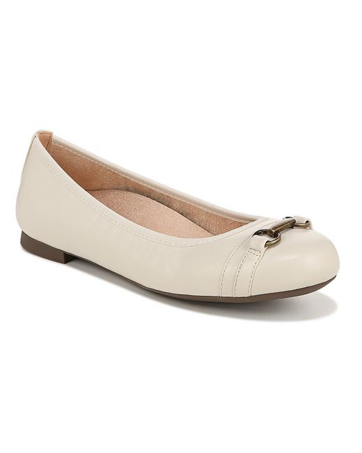 Vionic White Delanie Leather Slip-on Ballet Flats