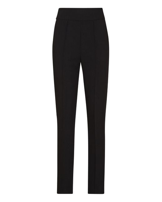 Philipp Plein Black Crepe Basic Cigarette Trousers