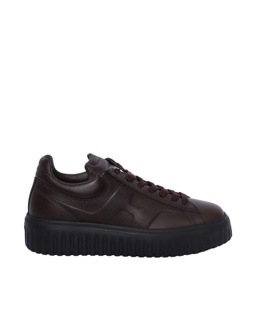 Hogan Black H-Stripes Allacciato H Sneakers for men