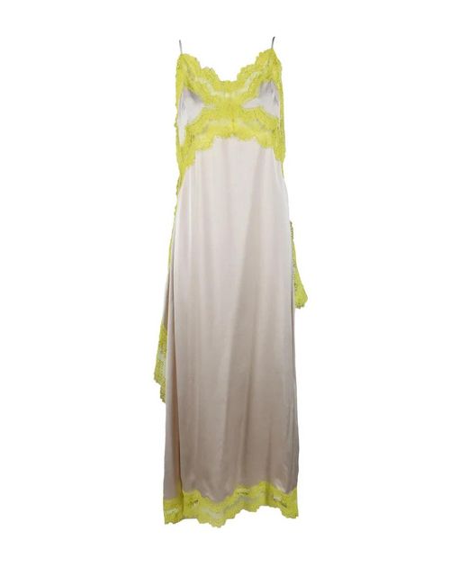 MSGM White Long Slip Dress