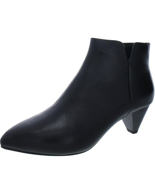Rockport Black Milia V Leather Pointed Toe Ankle Boots