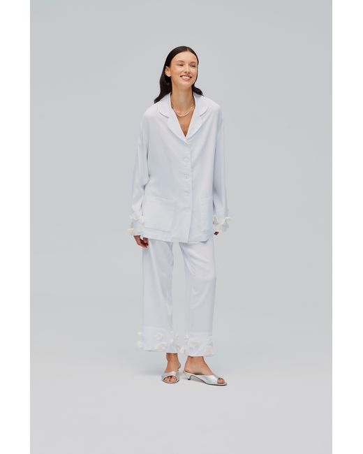 Sleeper Gray The Bloom Party Pajama Set With Pants