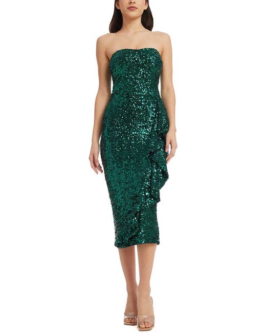 Dress the Population Women's Green Alexis Midi Dress -  www.rajagirimanappuram.com
