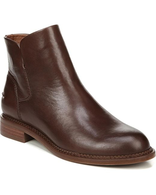 Franco Sarto Brown Happily Comfort Insole Low Heel Ankle Boots