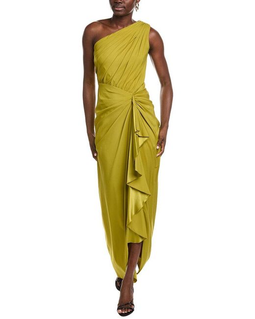manning cartell dress green Double Time Pleat Maxi Hire – TENN UKSTORE