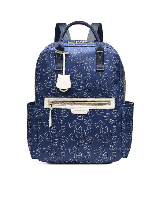 Radley Maple Cross Signature Radley - Large Zip Top Backpack in Blue