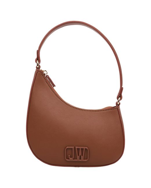 Jason Wu Brown Smooth Pu Shoulder Bag With Tonal 3D Logo
