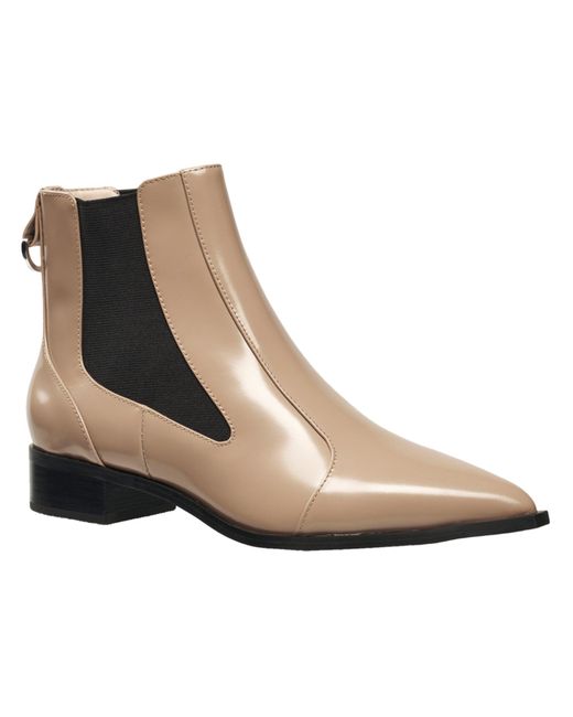 French Connection Natural Leo Leather Ankle Boot