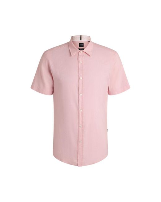 Boss Pink Slim-Fit Shirt for men